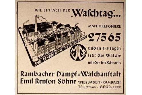 Werbeanzeige, um 1950.