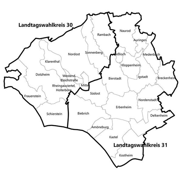 Map of Wiesbaden state election trip.