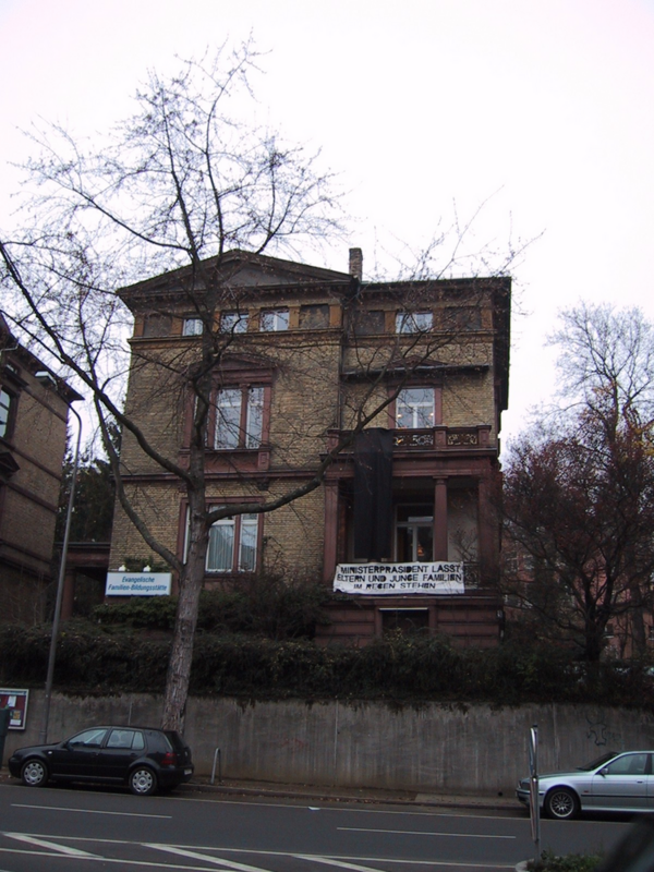 La maison de l'Emser Straße 3, lieu d'hébergement temporaire de l'EFB
