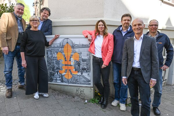 Designed electricity boxes beautify Wiesbaden city center