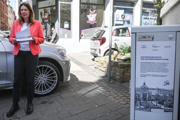 Designed electricity boxes beautify Wiesbaden city center